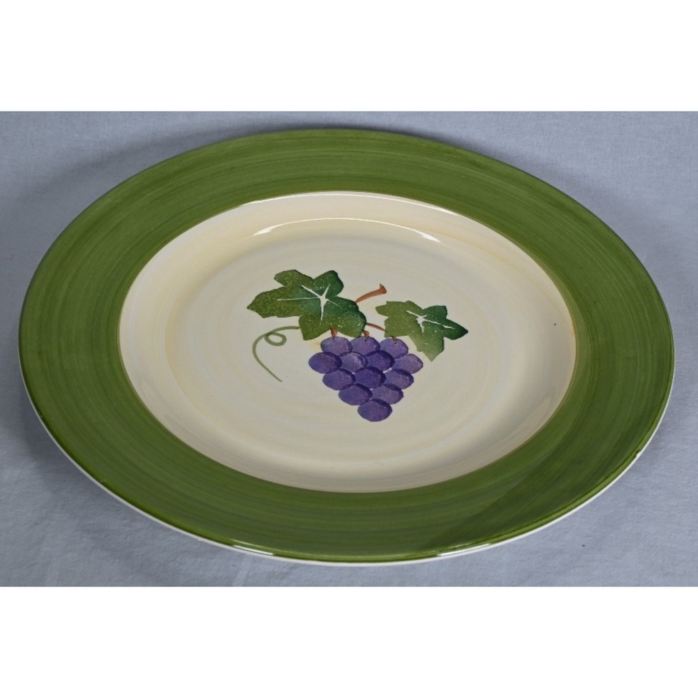 Culinary Arts Studio 14" Round Platter Chop Plate Grapes Serving Dish